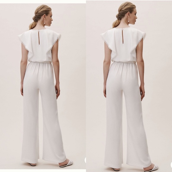 ML Monique Lhuillier Brady Jumpsuit Ivory - Picture 2 of 6